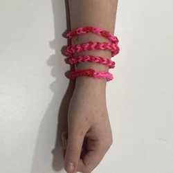 2 mystery Rainbow loom rubber bands bracelet ONE SIZE FITS ALL.