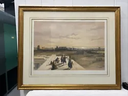 RARE Ruins Of Karnack Lithograph Signed/Entitled by David Roberts (dated 1847)Excellent Condition View: 15.5