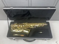 It is being sold as photographed. There is a case (poor) and a mouthpiece.