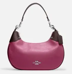 Coach CJ864 Mara Hobo Shoulder bag. Refined Pebble Leather. Light Raspberry Multiwith Silver tone hardware. Detachable...