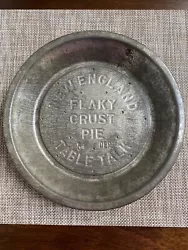 TABLE TALK PIE TIN - FLAKY CRUST 5 cent deposit 9.5 INCHES - NEW ENGLAND. Condition is 