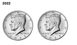 2 Coins Brilliant Uncirculated. Note: Although these coins are taken directly from mint Bags/rolls.