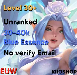 Compte LoL ?. Level 30+ | Smurf Account | 30-100k BE | Unranked 100%SAFE.