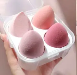 MAKEUP SPONGE SET: This beauty sponge set includes 4 different shapes beauty blender. They are made from non-latex...