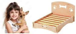Wooden Bone & Paw Design Sofa Cat & Dog Bed w/Removable Cover. Pet bed with bone and paw design. Removeable,...