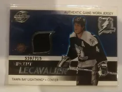 2003-04 Pacific Supreme Jerseys /715 Vincent Lecavalier #22. Condition is Like New. Shipped with Standard Shipping.