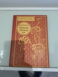 Livre Ancien Madame Thérèse De Erckmann Chatrian 1920. État extérieur correct page jaunie