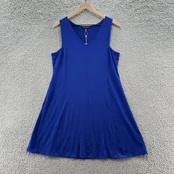 MSRP - $198Eileen Fisher Dress Womens Medium Blue T Shirt Stretch Sleeveless Casual Swing  New with tags....no...