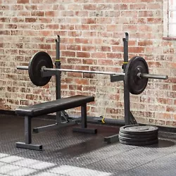     More THICKENED and LOAD: Barbell stand is made of 2X2 thickened heavy-duty steel construction material that...
