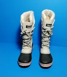 Ozark Trail Womens Ivory Tone Tall Leather/Suede Winter Boots Size 6.new without box, clean, ready to wear... see the...