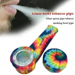 3.5 inch Silicone Smoking Pipe with Cap High Quality FDA Approved Food Grade Silicone UNBREAKABLE & BENDABLE Easy to...