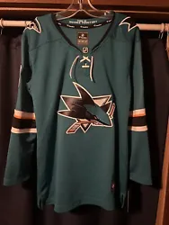Womens Fanatics Branded Teal San Jose Sharks Breakaway Home Jersey Size Medium. Brand new with tags