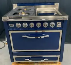 Model: TVDR3602GDB. ft. Convection Oven, Electric Griddle, Proofing Mode and TruGlide Rack: Dark Blue. Viking Tuscany...
