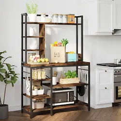8-Tier Utility Bakers Rack with Power Outlets- Make life Easier & Cozier. Handy charging station: This kitchen bakers...