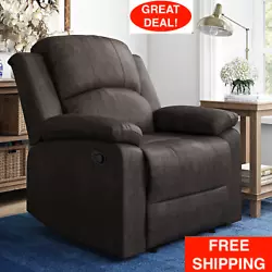 This single seat manual standard recliner with soft microfiber upholstery is very durable, easy to clean and fits into...