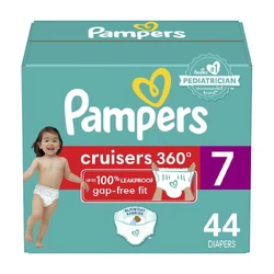 Pampers Cruisers 360 is our best fit and protection for your active baby. Gap-free fit with our 360 Stretchy Waistband....