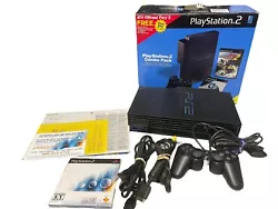 Sony Playstation 2 PS2 Online Combo Pack Box Manual Inserts Doesn’t Include Game. Console bundle comes as shown. It...