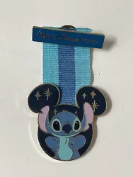 WDW Stitch Medal - Blue Disney Pin 54422. Condition is Used. Shipped with USPS First Class Package.