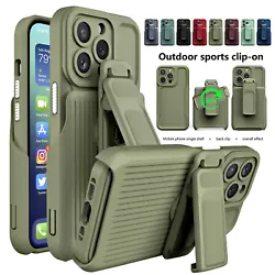 New 360° Back Clip Shockproof Bumper Heavy Duty Armor Kickstand Case Protective Cover For iPhone 14 pro max 13 12 11...