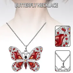 1pc x Butterfly Necklace. Material: 925 Silver. Color: purple / blue / red / pink / Brown / green (optional). A great...