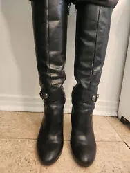 Coach Black Leather Boots. Size 71/2.