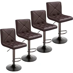 Quilted design provides modern and stylish design. The seat cushion can be rotated360 degrees, and the height of the...