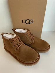Suede upper, UGGpure wool lining and insole, foam footbed, Treadlite by UGG outsole for comfort.
