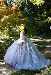 quinceanera dress purple used. This dress is originally 1600 the dress was only used for a session for photos and the...