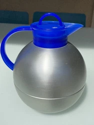 A beautiful cobalt blue and Silver Alfi thermal carafe in good condition used condition. Could use a good cleaning...