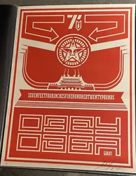 Shepard Fairey Obey Giant Screen Print Chinese Banner Art Poster AP Absolutely love the red ink in this iconic image by...