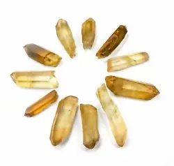 Untreated All Natural Citrine Crystal Points - Sourced in the Congo. Crystal Sizes Will Vary From Approx.