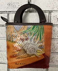 Sun n Sand Vintage Colorful Small Bucket Tote Bag. Good condition