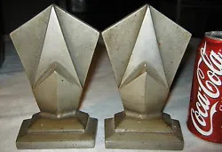 , XXX RARE! THESE ARE VERY RARE AND MUCH HARDER TO FIND PAIR OF HUBLEY BOOKENDS! THEY ARE BOTH QUITE HEAVY, SOLID,...