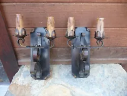 Metal wall sconces.  Approx. 12
