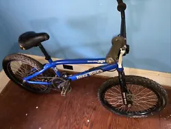 Haro back trail X1 blue used condition ripped up seat scrapes who has rare used bicycle GT tires single wall rims bike...