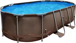 Large Swimming Pool. Trigonal Lock System. Complete with 530 gallon filter pump. Shape: Oval. Water capacity @ 80% -...