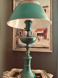 The lamp is about 25” high. Condition is excellent.