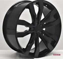 This listing is for ONE SET (4 wheels) brand new aftermarket Black/machine face model: 5801BM in Size 20x8.5