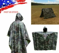 Multifunctional Outdoor Jungle Camouflage Raincoat, it can be used as a shelter or a ground sheet. All products are...