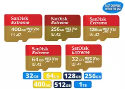 Choose between 32GB, 64GB, 128GB, 256GB, 400GB, 512GB, & 1TB. 128GB - SDSQXAA-128G-GN6MN Up to 190MB/s. 64GB -...