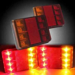 JAUNE - Indicateur. Volt : 12V DC. LED Couleur: Rouge et jaune. 1 Paire LED Feu arrière ( gauche et droite ). Faible...