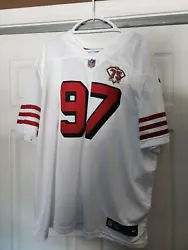 Mens Nike 3XL Nick Bosa 49ers Jersey. 75th Anniversary Patch. Never Worn. Excellent Condition