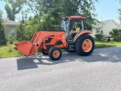 Kubota M7040 Tractor With LA1153 Loader Runs and operates fine1809 hrs will change a little RWD Three point hitch...