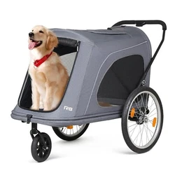 Convenient One-Button Fold Design with Suspension: Our pet stroller features a user-friendly one-button foldable...