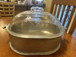 Guardian Service Oval Roaster with Original Glass Lid ~ 12