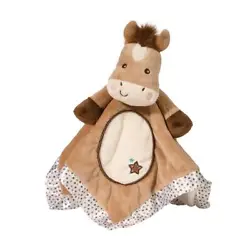 Embroidered details make up this little pony’s facial details and he also features a soft brown tuft of fur for his...