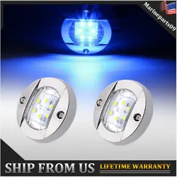 6 LED LIGHT: This stern light has 6 bright Blue LED, high power to ensure your marine requirements. IP8 WATERPROOF:...