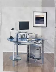 Trinity Glass Computer Desk SP357-1D.