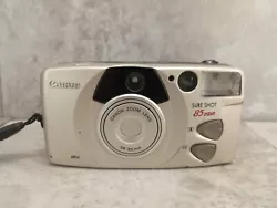 Canon Sure Shot 85 Zoom 35mm Film Point Shoot Camera 38-85mm Tested Works free Shipping  New battery included