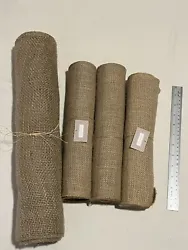 4 rolls of burlap- new. 3 rolls are 12” x 10’4th roll is 18” x 15’Selling as a lot.Great for wedding...